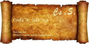 Csók Sára névjegykártya