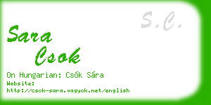 sara csok business card