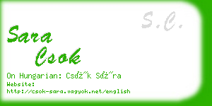 sara csok business card